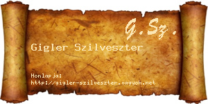 Gigler Szilveszter névjegykártya